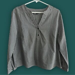 SHEIN Plaid Blouse XL in Excellent Condition